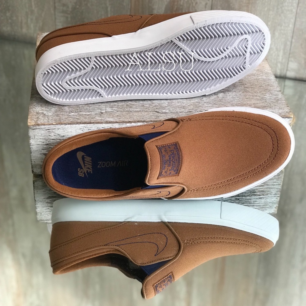 Nike Zoom Stefan Janoski Slip LT British Tan Men’s - Picture 3 of 8